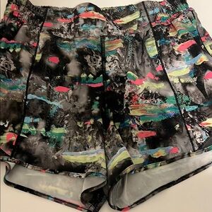 Lululemon Colorful Abstract Athletic Shorts